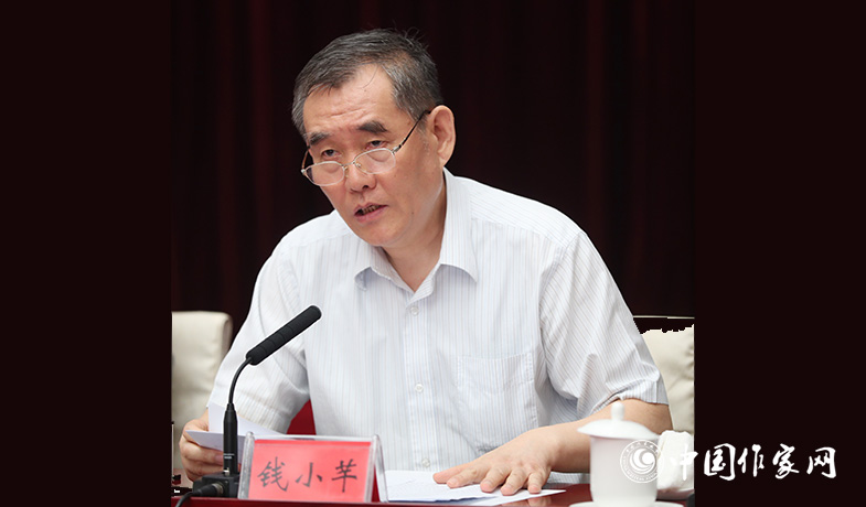 7月28日，錢小芊在第七屆魯迅文學(xué)獎(jiǎng)各評(píng)獎(jiǎng)委員會(huì)第一次全體會(huì)上講話