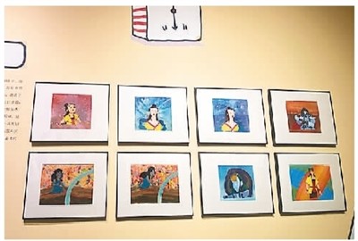    　　《寶蓮燈》動畫創(chuàng)作于1999年，使用了SRD數(shù)碼立體聲制作技術(shù)，采用了國際電影市場運作程序，是對中國動畫電影市場化的一次探索。圖為本次展覽展出的本片的賽璐珞原片以及背景畫。  