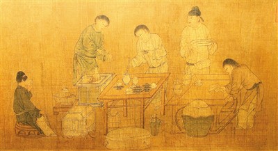 宋代《春宴圖》（局部），故宮博物院藏。 　　杜建坡攝