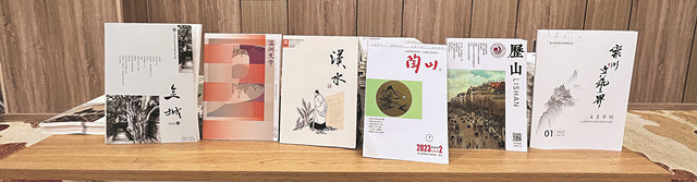 在全國(guó)文學(xué)內(nèi)刊工作會(huì)上展示的部分內(nèi)刊