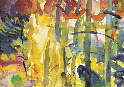 逆光(紙本水彩 2000年)