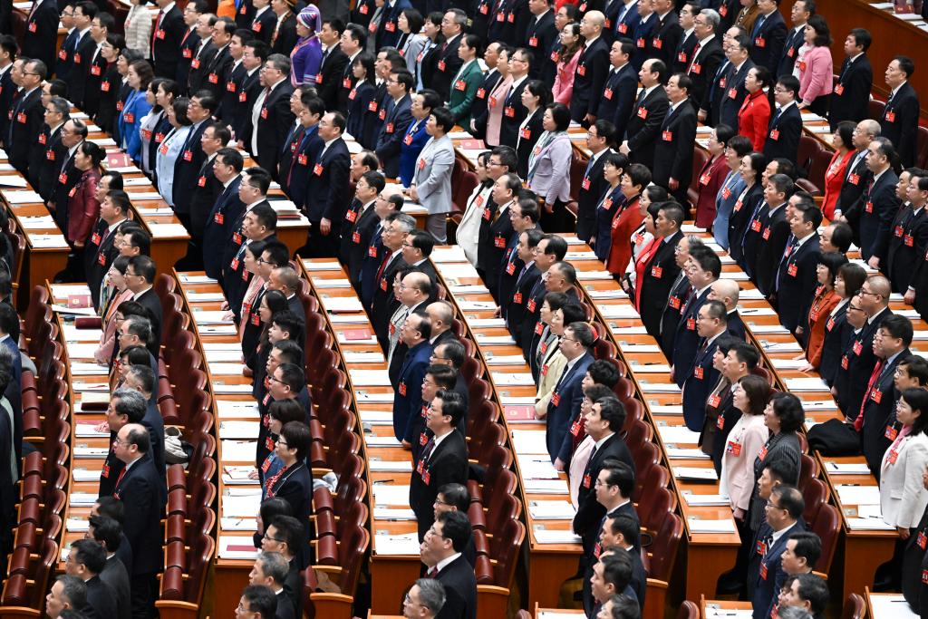 3月5日，第十四屆全國人民代表大會第二次會議在北京人民大會堂開幕。新華社記者 牟寧 攝