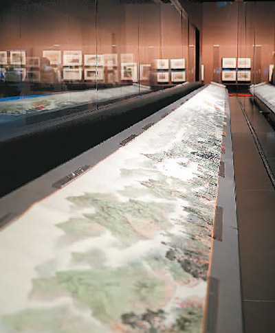 “北京大運(yùn)河攬勝圖卷”展。 　　宋家儒攝（人民圖片）