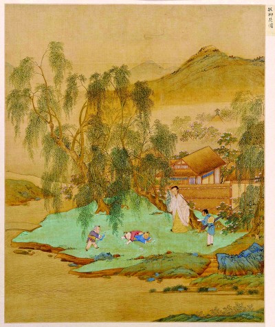 捉柳花圖(中國(guó)畫(huà)) 仇英