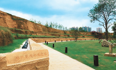 　鄭州商代都城遺址內城垣局部