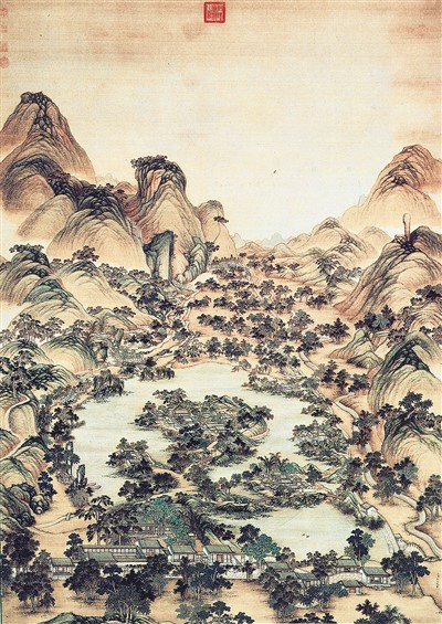 清代冷枚繪避暑山莊圖。 　　本文圖片均由承德避暑山莊博物院提供