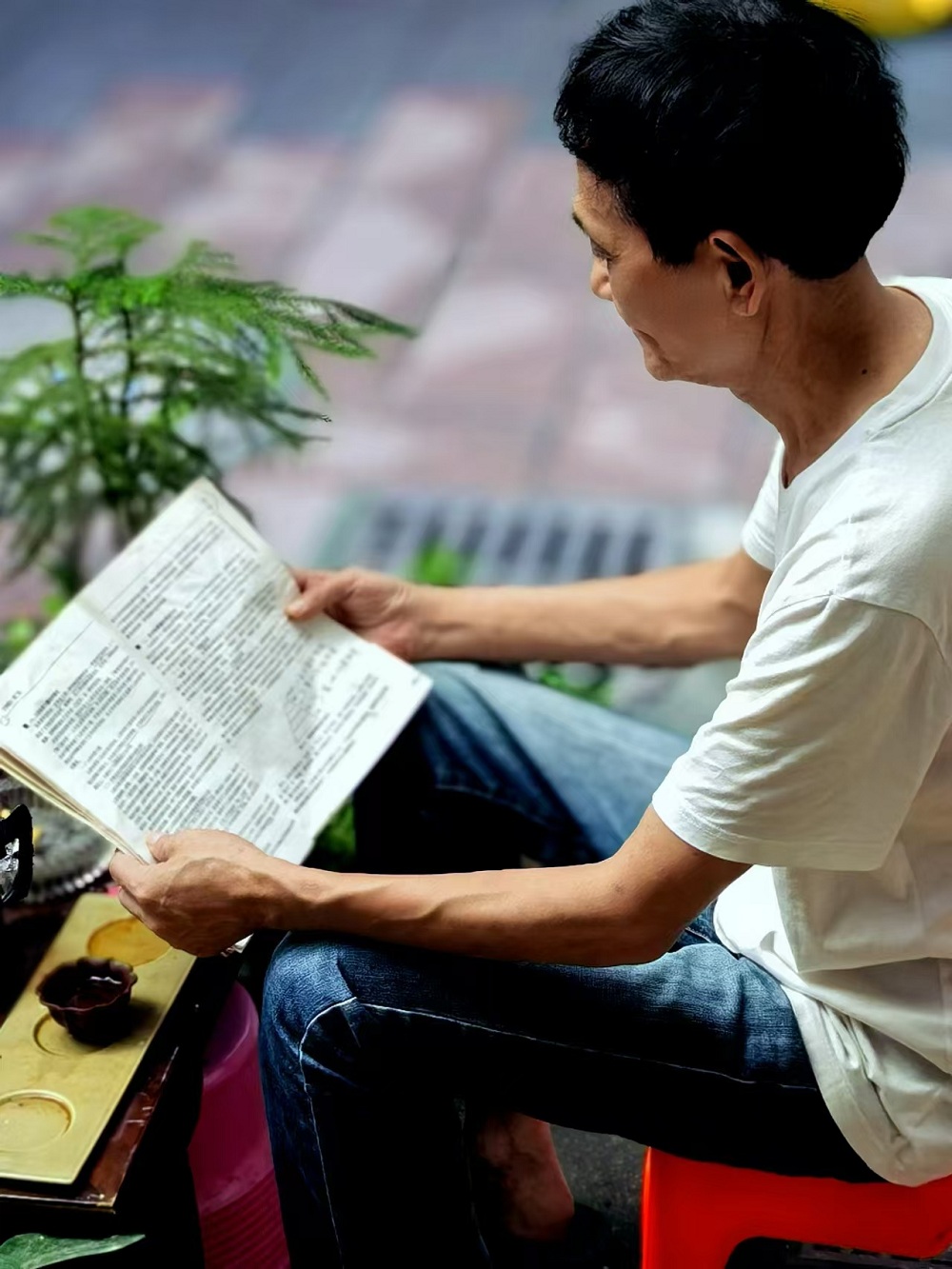 自從注冊(cè)作家網(wǎng)，在文友們的影響下，也開(kāi)始為自己充電了。早上五點(diǎn)半起床，邊喝茶邊看書(shū)，最少堅(jiān)持一個(gè)半小時(shí)，已經(jīng)成為鐵打不動(dòng)的規(guī)律