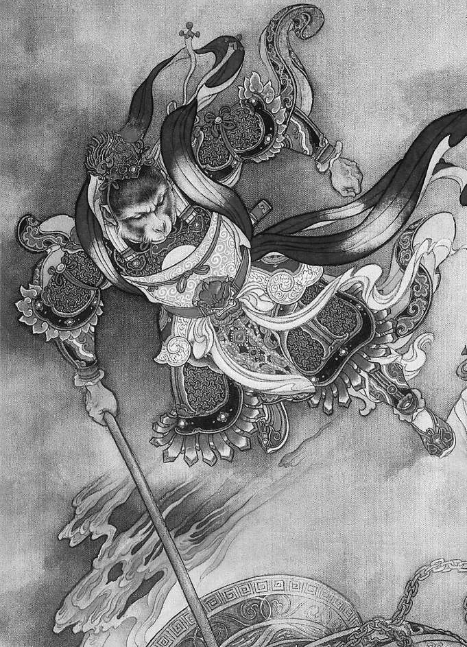 《大鬧天宮·火眼金睛千鈞棒》(局部)劉繼卣 繪