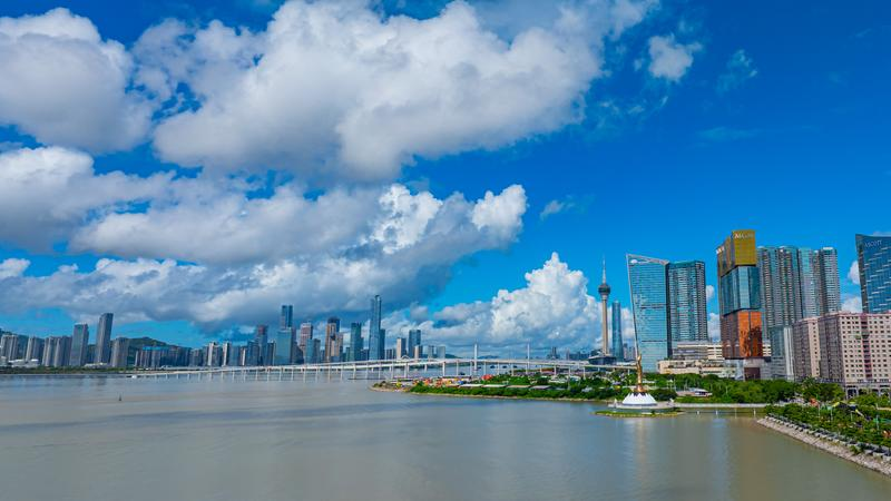 圖為2024年7月6日拍攝的澳門風(fēng)光（無人機(jī)照片）。 新華社發(fā) 張金加/攝