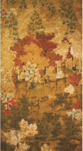 明仇英《楓溪垂釣圖》