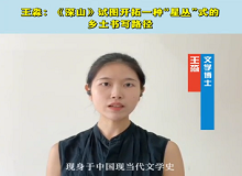 文學(xué)博士王淼：《深山》試圖開拓一種“星叢”式的鄉(xiāng)土?xí)鴮懧窂?#13;《深山》能夠更深刻地帶領(lǐng)讀者重回上世紀(jì)六七十年代。[詳細(xì)]