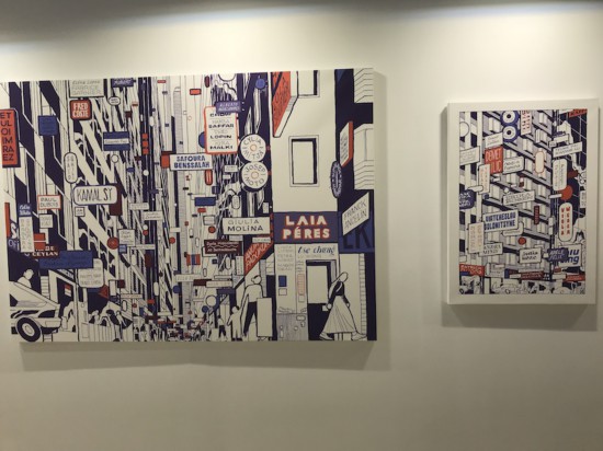 展廳現(xiàn)場，莉婭?穆拉維克筆下的上海