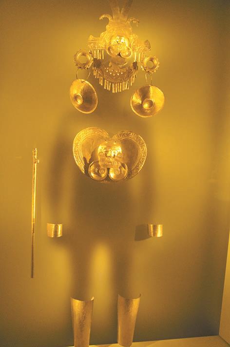 上圖：黃金博物館的展品。均 范慕尤 攝